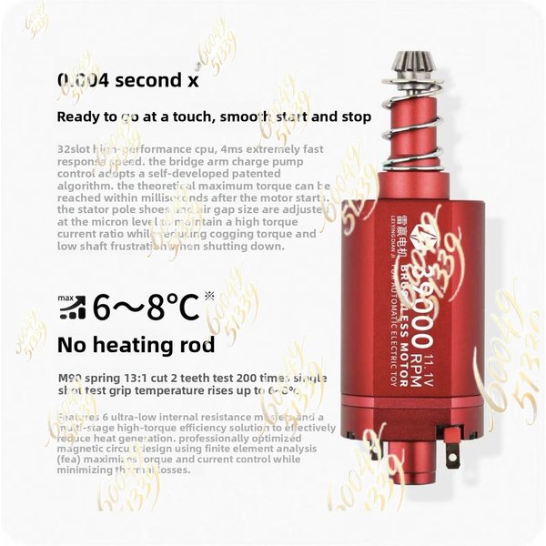 apply to Strong Magnet 480 Brushless Motor High Torque Low Heat with Short Long Shaft Options