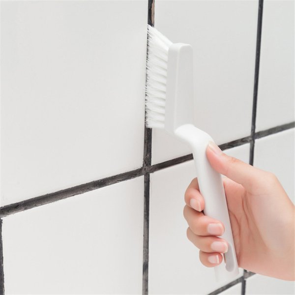Brosse de nettoyage d'écart de sol de carrelage de salle de bains polyvalente, brosse de nettoyage de rainure de fenêtre, outils d'angle ménagers pratiques