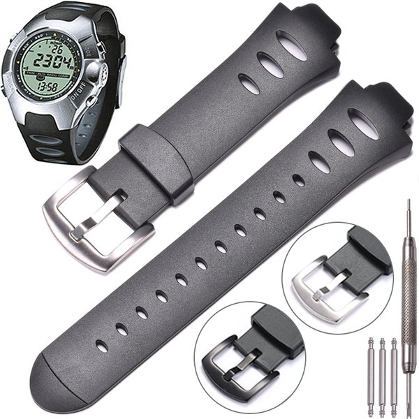 Schwarzes Gummiband SS0S4723000 für Suunto Observer SR X6HRM DEC19 P45 Herren-Sportuhr, Armband, Zubehör