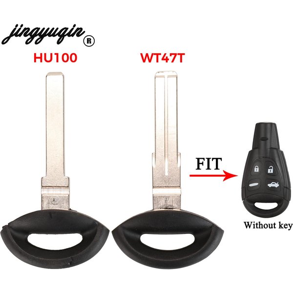 jingyuqin Replacement Uncut WT47T /HU100 Remote Smart Car Key Blade For Saab 9-3 93 2003-2007 Fob