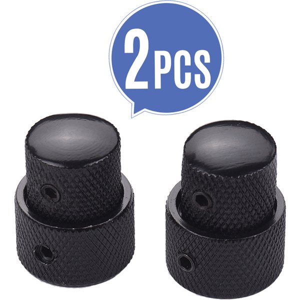 2 Sets Dual Concentric Stacked Control Knobs for Electric Bass Guitars Strings Guitar Knob Accessories Black/Gold/Silver Colors