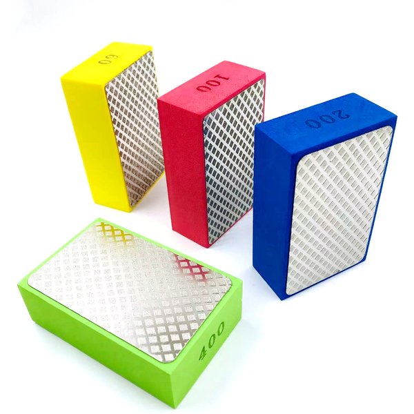 Tampons de polissage à main en diamant 93mm x 58mm, bloc de meulage abrasif pour carrelage, verre, pierre, marbre, céramique, disque de ponçage abrasif