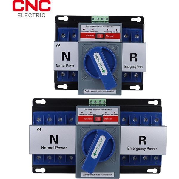 CNC YCQ3B-63 2P/4P 63A ATS double puissance commutateur de transfert automatique AC230V/400V sélecteurs électriques 50/60Hz
