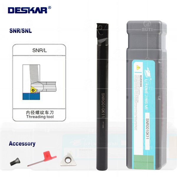 DESKAR 100% Original SNR0008K11 SNR/L0010K11 SNR/L0016Q16 SNR0020R16 SNR0025S16outil de tournage de filetage interne SER SEL support de tour