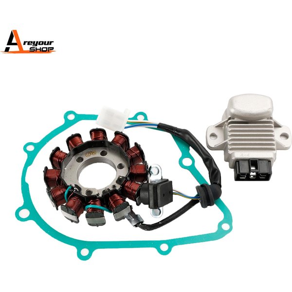 Areyourshop STATOR + RÉGULATEUR DE TENSION + JOINT POUR HONDA MSX125 / GROM125 2014 - 2015