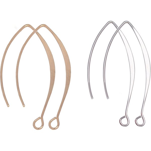 Fils d'oreille plaqués argent Sterling 925, 20 pièces, crochet de boucles d'oreilles en forme de V pour bricolage, fabrication de bijoux, artisanat