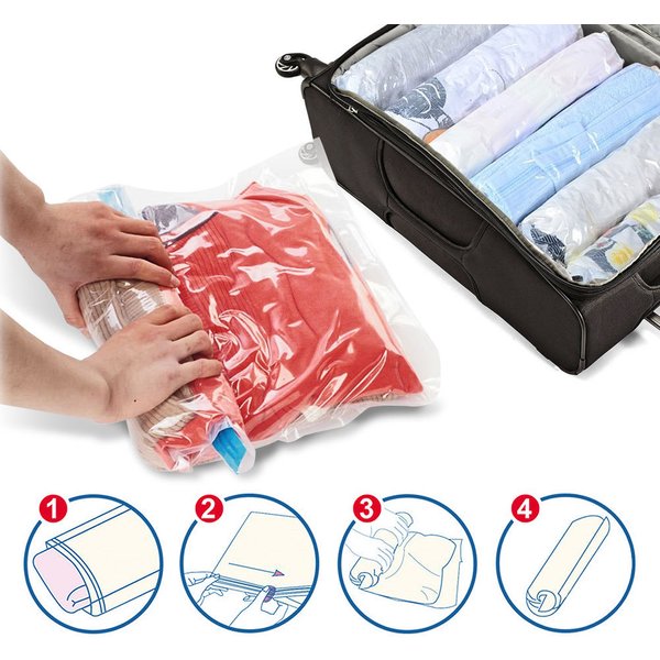 Aufrollbare Reise-Kompressionstaschen für Kleidung, Gepäck, platzsparende Taschen zum Verpacken von Koffern