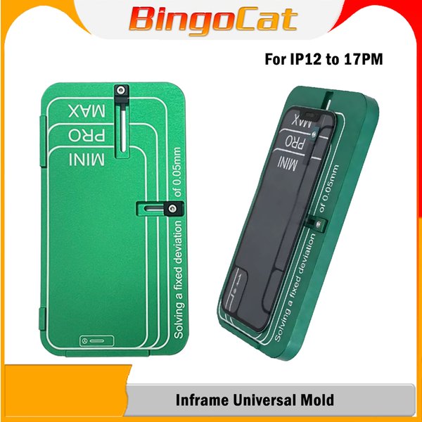 YCS MY avec cadre – Moule d'alignement universel pour iPhone 12-17 Pro Max – Outil de réparation et d'alignement pour le collage du support d'écran tactile