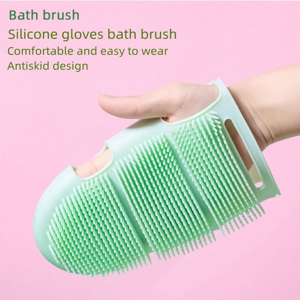 Jolie brosse de bain japonaise à vent avec Massage en Silicone et gants pour enlever la Cutin, brosse de bain pour animaux de compagnie et épurateur corporel