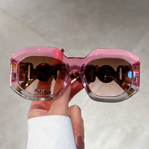 KAMMPT Vintage surdimensionné lunettes de soleil hommes femmes à la mode carré dégradé nuances lunettes de soleil marque de luxe Design mode UV400 lunettes