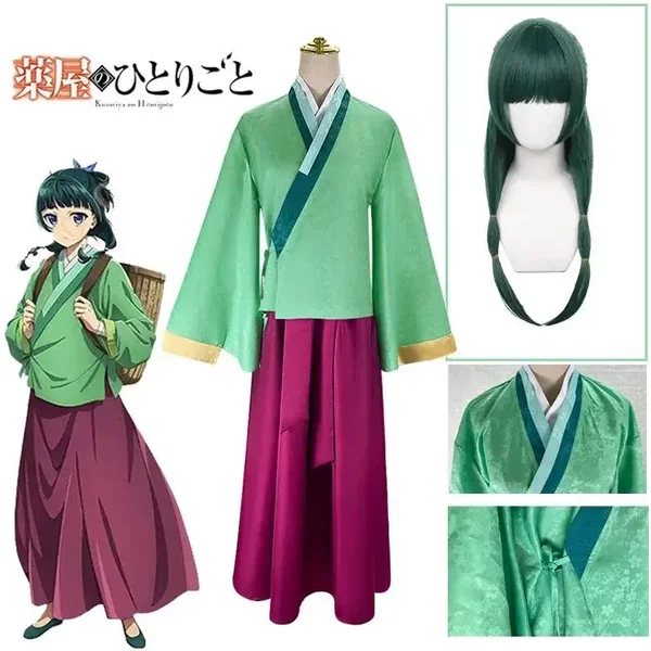 Costume de Cosplay Anime Maomao, Kimono Apothecary Diaries, uniforme Mao, tenues pour fête de carnaval d'halloween pour femmes