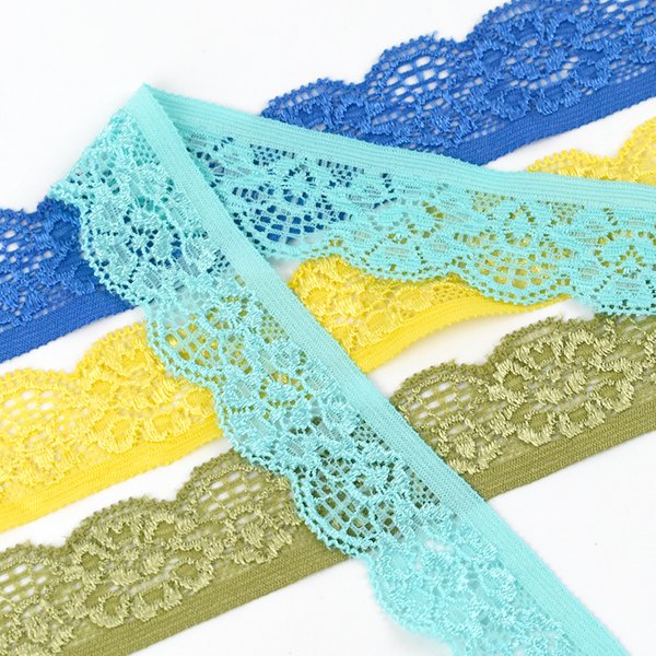 5-20 Yards 25mm Galon de dentelle à coudre pour jupes personnalisées, sous-vêtements, sangles, élastiques, attaches pour cheveux, ceintures et accessoires de finition en tissu