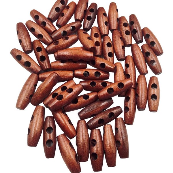 Boutons à bascule en bois, 50 pièces, couture, tricot et Crochet, parfaits pour vêtements d'extérieur, manteaux, tricots, longueur 30mm