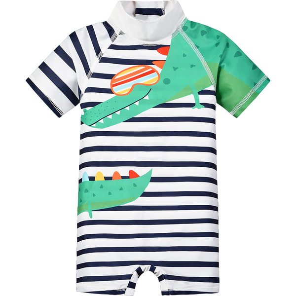 Sommer Baby Jungen Kurzarm Bademode Sonnenschutz Hohe Elastizität Cartoon Druck Niedlich Und Kühlen Türen Schwimmen Pool Parti