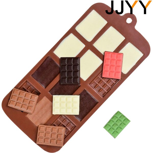 JJYY Silikonform, 12, gleichmäßige Schokoladenform, Fondant, DIY, Süßigkeiten-Bar-Form, Kuchendekoration, Werkzeuge, Küche, Backzubehör