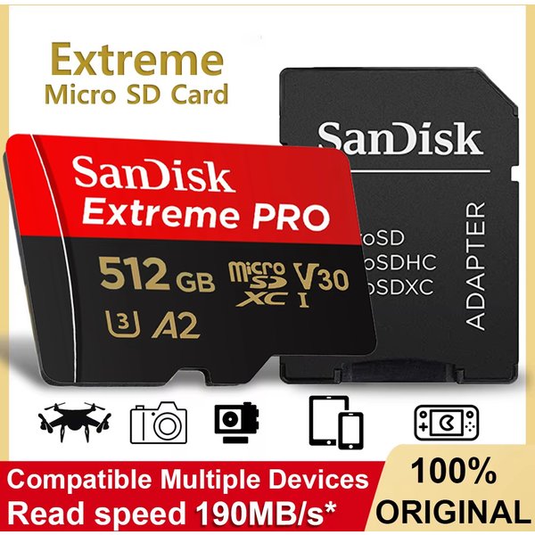 SanDisk Micro TF SD-Karte Top-Qualität 256GB 512GB SD-Karte UHS-I U3 V30 2026 Neu 32GB 128GB 64GB Micro-Karte Bestseller Hochgeschwindigkeit