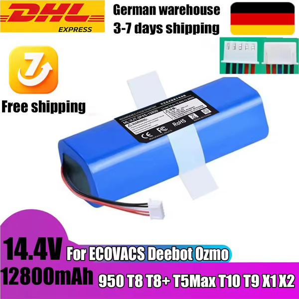 14,4V Hochleistungsakku für Ecovacs Deebot Ozmo 950, X1 Omni, X1 Turbo, X1 Plus, T8/T8+, T9/T9+, T10/T10+ Roboterstaubsauger