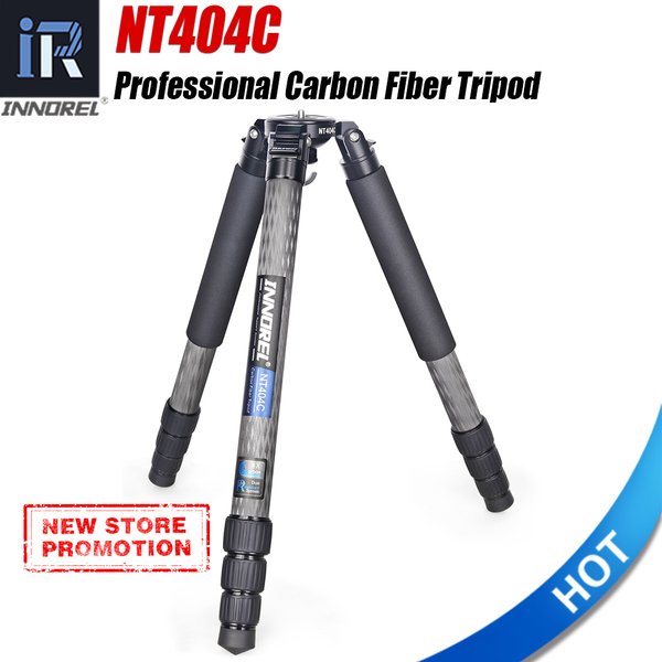 Trépied professionnel robuste en Fiber de carbone NT404C, Tube de 40mm, pour prise de vue d'appareil photo DSLR, observation des oiseaux, charge de 30kg