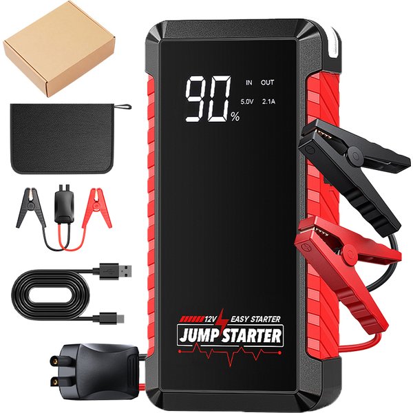 12V Tragbarer Auto-Starthilfe-Powerbank Notfall-Batterie-Booster Auto-Starter-Ladegerät für 12V-Fahrzeuge