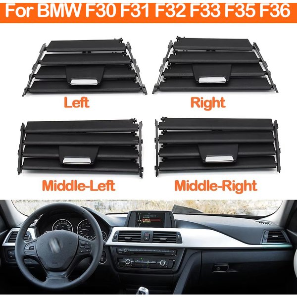 Kit de réparation de grille de ventilation de climatisation gauche, droite et centrale pour BMW Série 3 et 4 F30 F31 F32 F33 F35 F36 F82