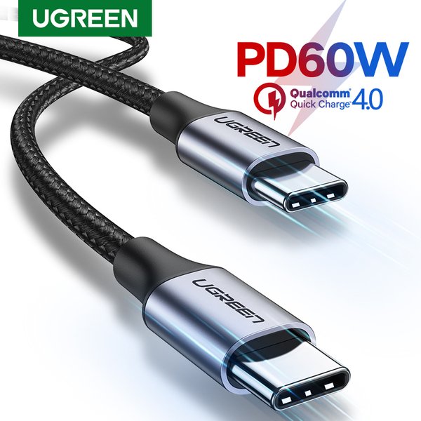 UGREEN 60W 100W USB Type C To USB C Cable for Laptop MacBook iPhone 17 iPad Samsung Xiaomi PD Fast Charging Charger Cord 3A/5A