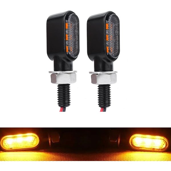 8mm Mini LED Motorrad Blinker Licht Lampe Blinker clignotant Moto führte für Honda Yamaha Kawasaki Cafe Racer 12V