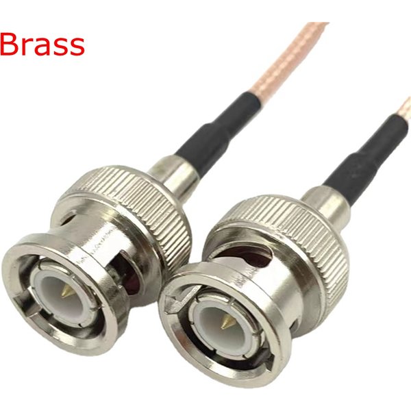 Câble Coaxial RG316 Q9 BNC prise mâle vers BNC mâle à sertir pour caméra de Signal RG316 SDI RF queue de cochon souple 50 Ohm basse perte cuivre laiton
