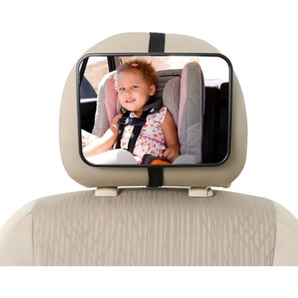 Rétroviseur de siège arrière de voiture large réglable, siège de bébé/enfant, miroir de sécurité de voiture, moniteur appui-tête, miroir intérieur de voiture