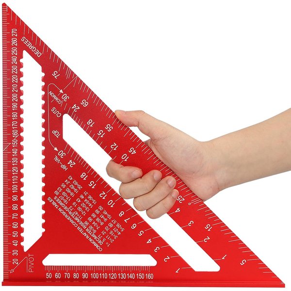 Jauges triangulaires en alliage d'aluminium pour le travail du bois, outils de mesure, marqueur de haute précision, règle d'angle métrique et impériale