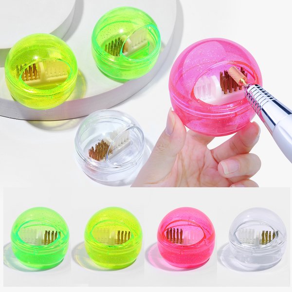 Nagel Bohrer Reinigung Pinsel Kupfer Draht Entfernen Staub Reinigung Fall Weiche Harte Bohrer Schleifen Kopf Pinsel Reiniger Nail art Werkzeuge