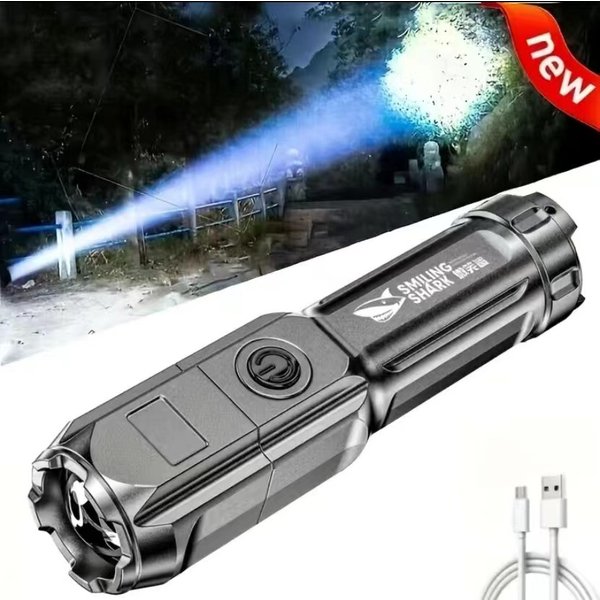 Puissante lampe de poche LED Rechargeable USB 18650 étanche Zoom pêche chasse 100000 Lampe de poche tactique lumens lampe de poche LED