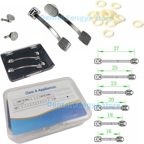 Kit de distalisation moléaire orthodontique en acier inoxydable, 2 pièces/boîte, classe II, tailles 16/18/20/23/25/27 mm, 6 tailles universelles