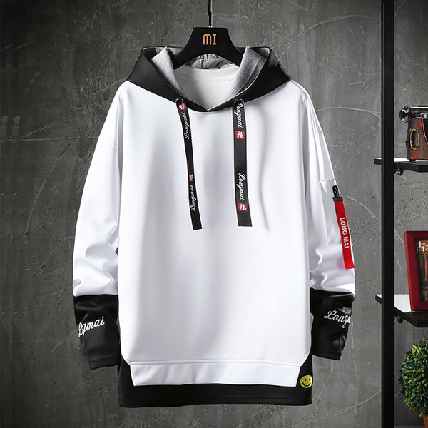 Herren Hoodies Luxus Sweatshirts Casual Sport Hoodie Gefälschte Zweiteilige Pullover Langarm Stickerei Tops