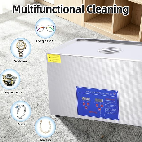 Ultraschall-Reinigungsgerät 30L Digitaler Schmuckreiniger 40kHz mit Heizung Edelstahl Einstellbare Zeit und Temperatur für Brillen