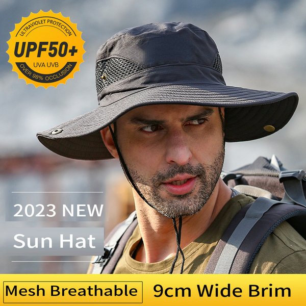 Chapeau seau de pêche pour hommes, chapeau de pêcheur Anti-UV Panama, chapeaux de Protection solaire en plein air pour femmes, chapeau Boonie, vente en gros