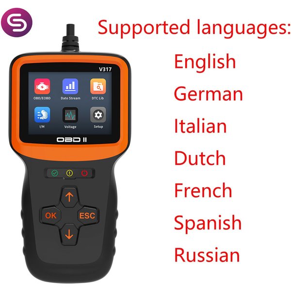 V317 OBD2 Scanner Auto Check Car Engine Clear Fault Code Reader Automotive Diagnostic Scan Tester Tools OBDII/EOBD Scan Tool