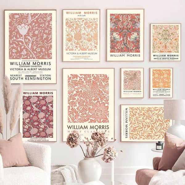 William Morris, das Museum, Kunstausstellung, Wandkunst, Leinwandgemälde, nordische Poster und Drucke, Wandbilder für Wohnzimmerdekoration
