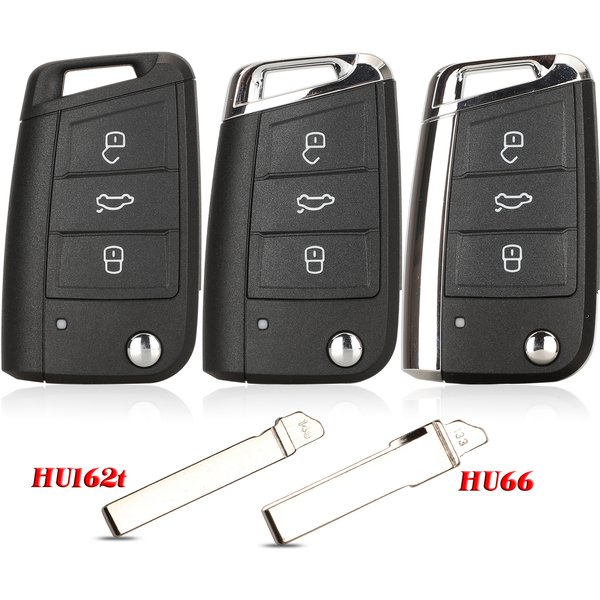 Jingyuqin 3 Buttons For Volkswagen VW Golf 7 Sportsvan GTI MK7 Skoda Octavia A7 Seat Flip Folding Smart Remote Car Key Shell Fob