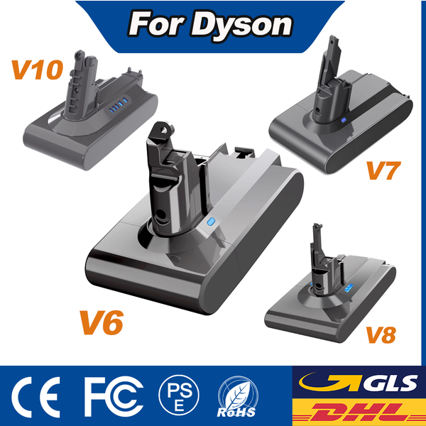 Powtree 6.0/8.0Ah batterie d'aspirateur pour Dyson V6 V7 série V8 V10 DC58 DC62 SV11 SV12 SV10 Animal moelleux absolu