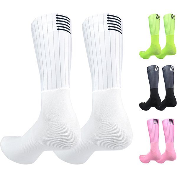 Chaussettes de cyclisme Pro Team Aero, antidérapantes, sans couture, en Silicone, pour course à pied, Sport, vélo de route