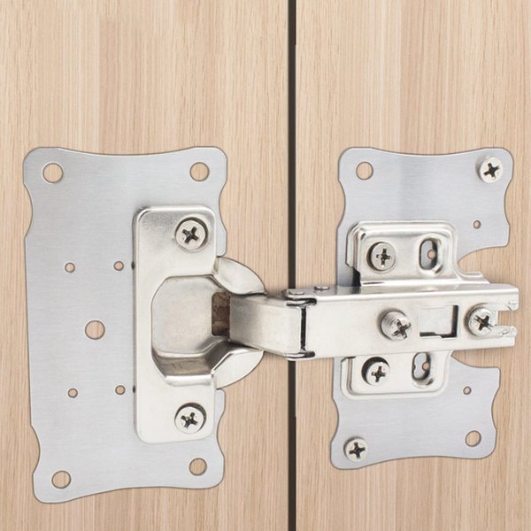 Pièce de réparation de charnière en acier inoxydable de haute qualité, plaque de fixation de porte d'armoire, réparation et joint d'installation de Position du trou de charnière