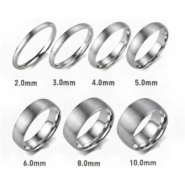Bague de mariage en acier inoxydable chirurgical 316L brossé pour hommes et femmes, bijoux empilables pour motards