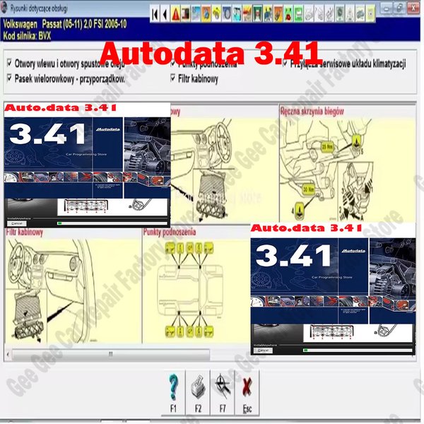 Autodata 3.41 Polnische Version OBD2-Scanner Auto-Reparatur-Diagnosesoftware Autodata Fahrzeugwartungstool Schaltpläne Daten