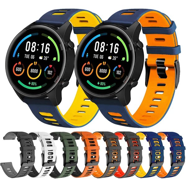 Bracelet de montre en silicone pour Xiaomi Mi Watch l's Active Document 2, bracelet Smartwatch, bracelet dehors, 46mm, 42mm, 22mm, version globale