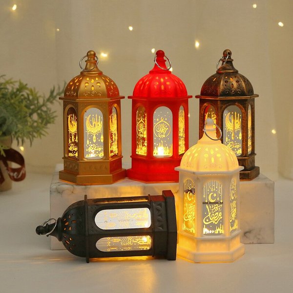 Eid Mubarak LED Vent Lampe Ornement Islam Musulman Partie Décor Fournitures Ramadan Vent Lanterne Eid Décoration pour La Maison Cadeau De Fête