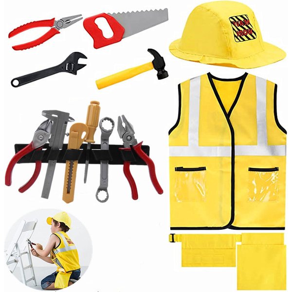 Vêtements pour jeunes enfants, travailleurs de la construction, petit travail du bois, habillage, hauts, jouets pour enfants pour offrir aux enfants, le meilleur cadeau