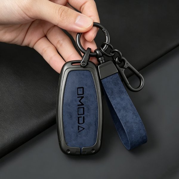 Zinklegierung Leder Autoschlüssel-Hülle Schlüsselanhänger für Chery Omoda 5 9 7 C5 C7 E5 Phev 2025 2026 2024 Auto-Innenausstattung Zubehör