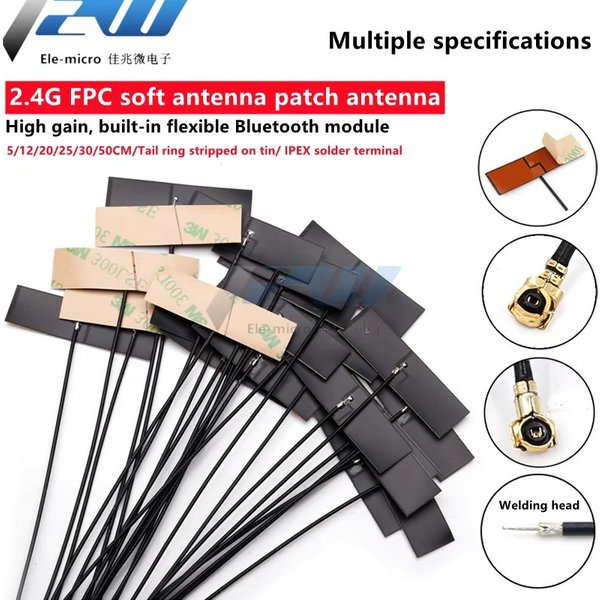 5 TEILE/LOS WiFi 2,4G High Gain 5dbi, integrierte Flexible FPC Weiche Antenne ZigBee Ipx4 Bluetooth Modul IPX1/IPX4-K Patch Antenne