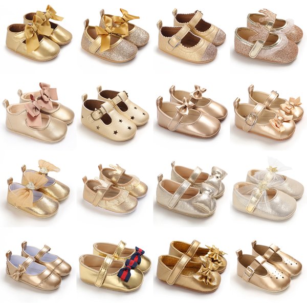 Chaussures Dorées pour Nouveau-Né, Antidérapantes, Astronomique, pour Fille, Élégantes, Respirantes, Décontractées, pour Première Marche, à la Mode, pour Printemps