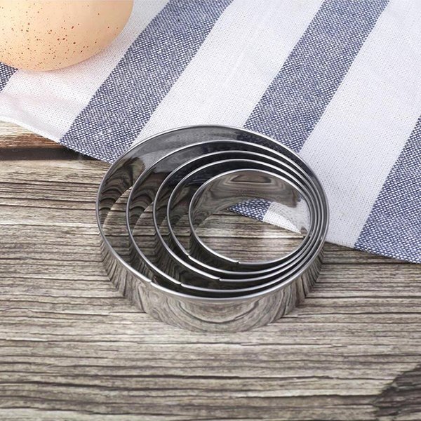 Moule à biscuits circulaire, outils de cuisson, bricolage, matrice de découpe en acier inoxydable, outils de cuisine ménagers, Dessert TMZ 5 pièces